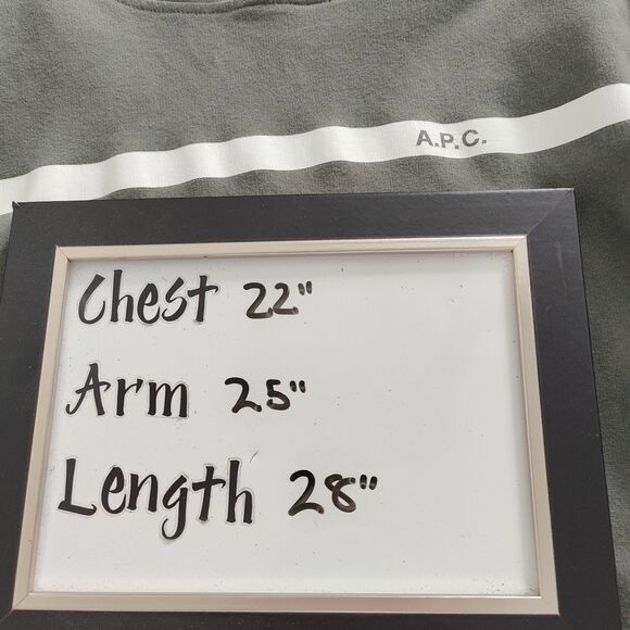 A.P.C Rue Madam Paris Hoodie Green Mens Size XL Designer (See Desc) - Picture 8 of 8